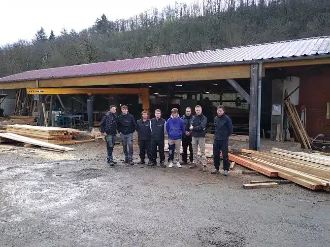 apprentis charpentiers 1ere annee mfr des 4 vallees lamure s
