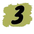 chiffre 3 noir sur fond vert clair texture mfr rhone