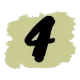 chiffre 4 noir sur fond vert clair texture mfr rhone 1
