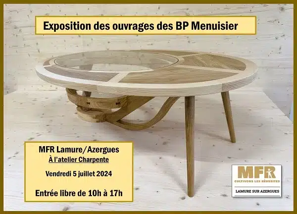 exposition des ouvrages bp menuisier mfr lamure azergues 5 j