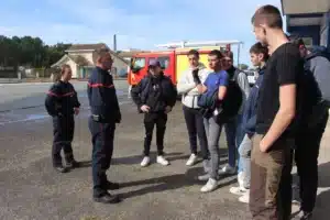 mfr des 4 vallees eleves en voyage d etude dans les landes d